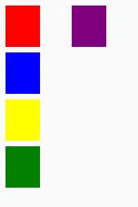 flexboxlayout example with column direction